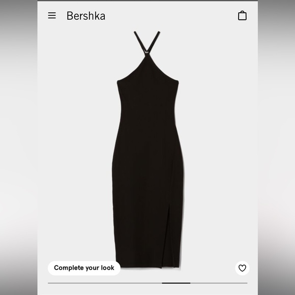 BERSHKA ribbed ring midi dress - Picture 8 of 8
